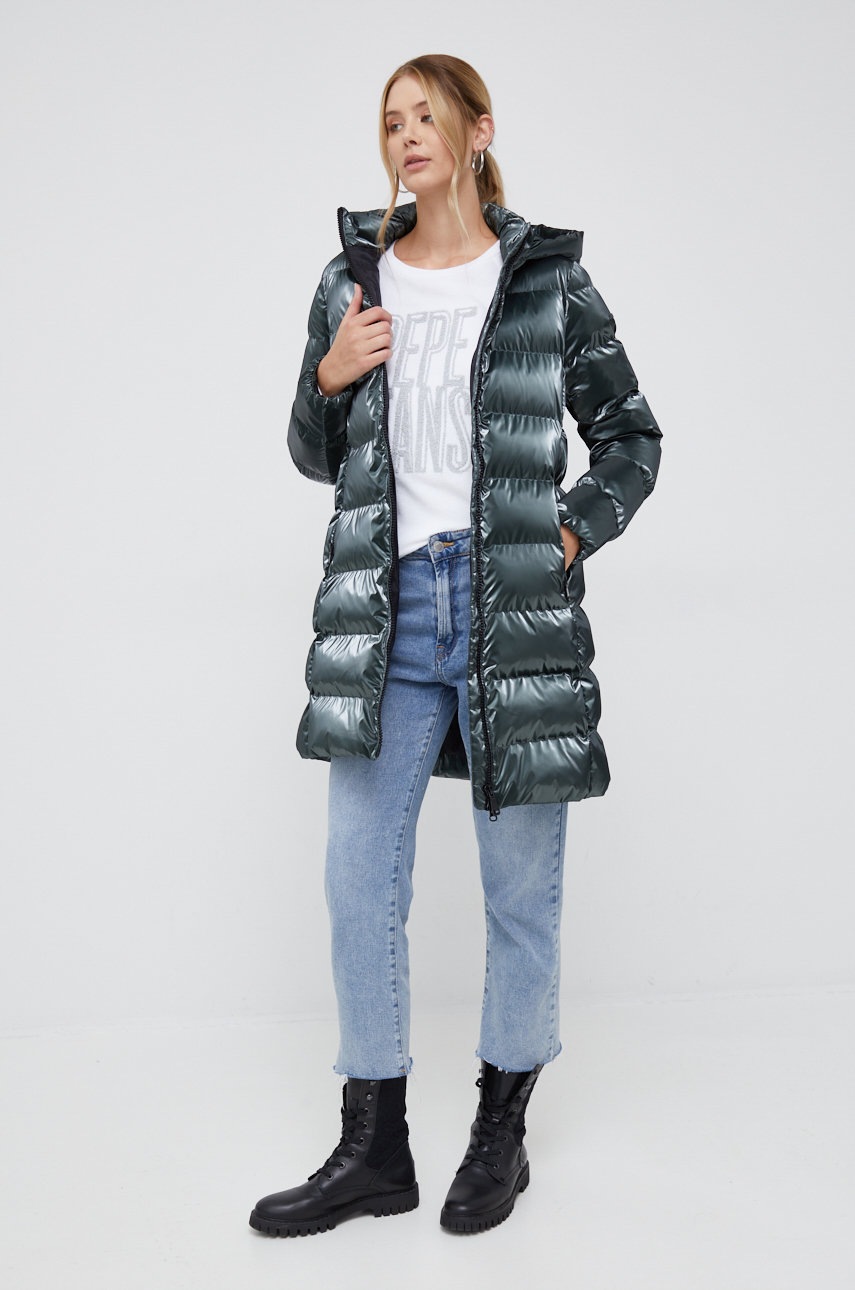 

Кофта Pepe Jeans женская цвет белый с аппликацией
