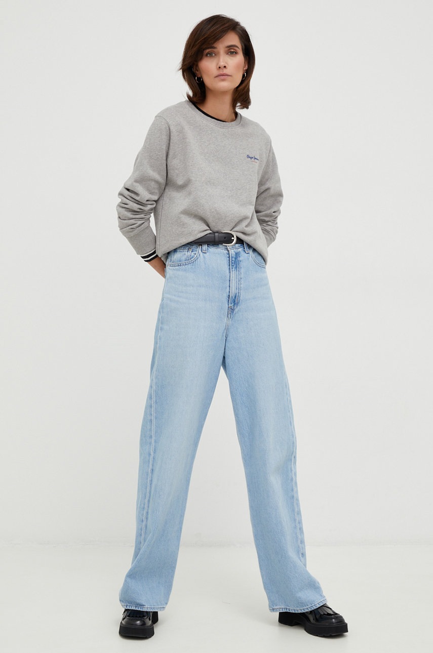 

Кофта Pepe Jeans жіноча колір сірий однотонна