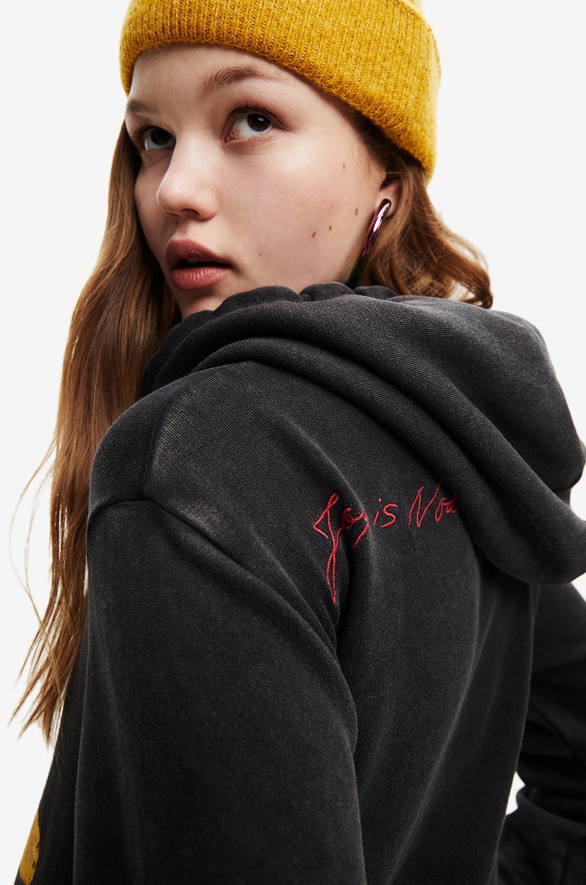 

Кофта Desigual женская цвет чёрный с принтом