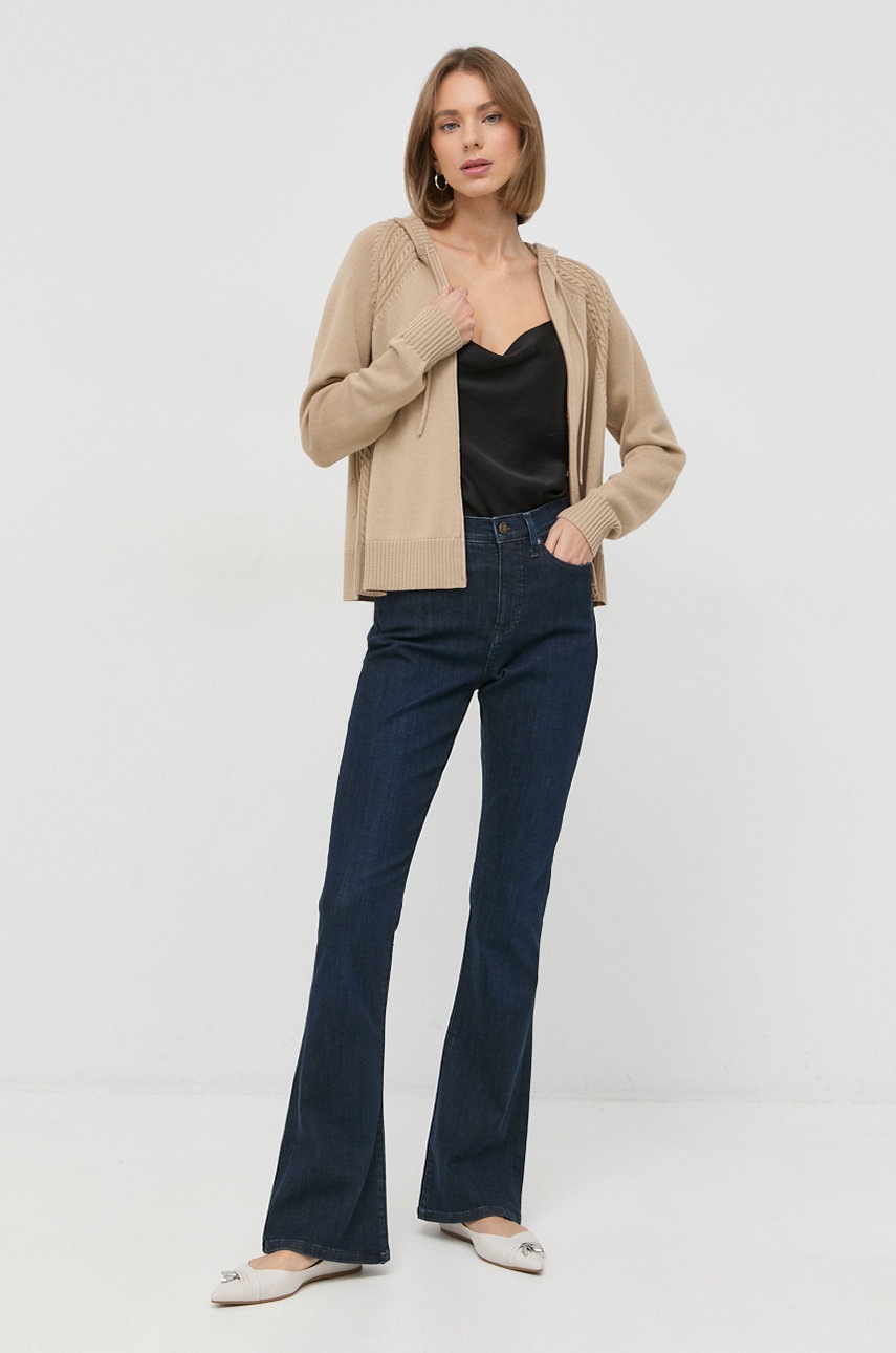 

Вовняний кардиган Max Mara Leisure жіночий колір бежевий легкий