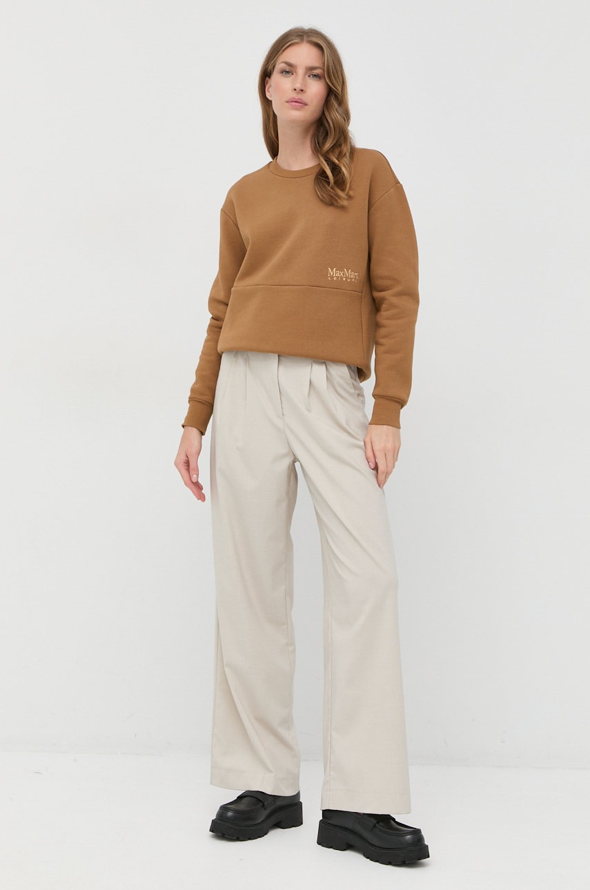 

Кофта Max Mara Leisure женская цвет коричневый однотонная