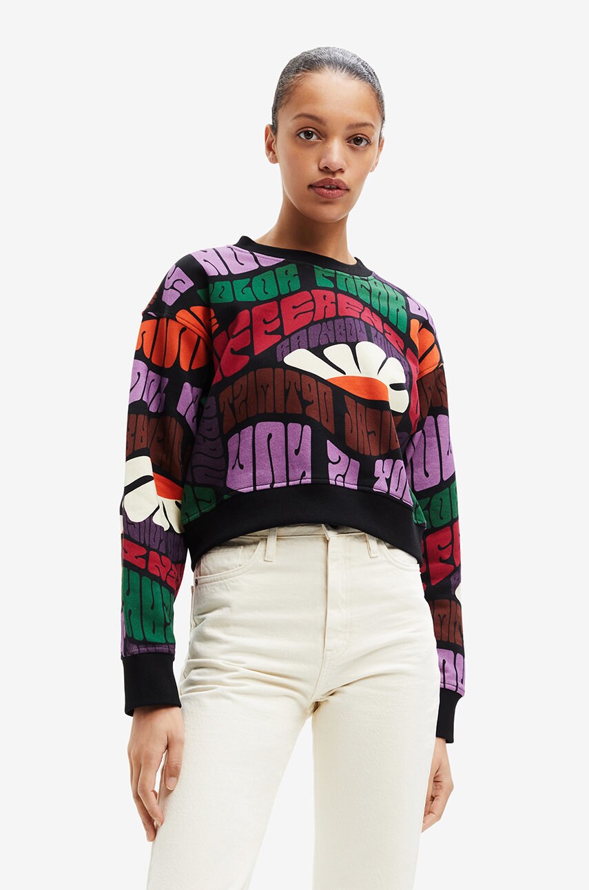 Desigual hanorac de bumbac femei, , modelator