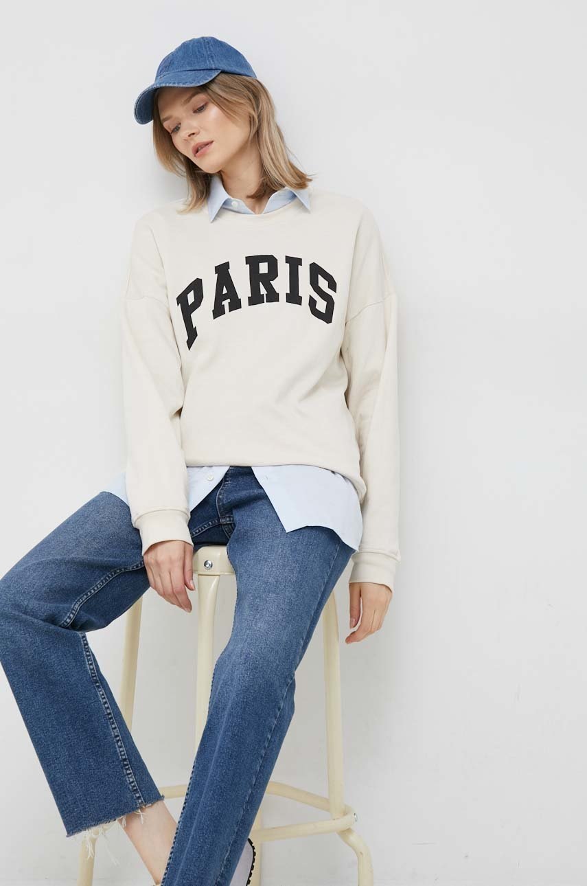 

Суичър Vero Moda в бежово с принт, Бежов