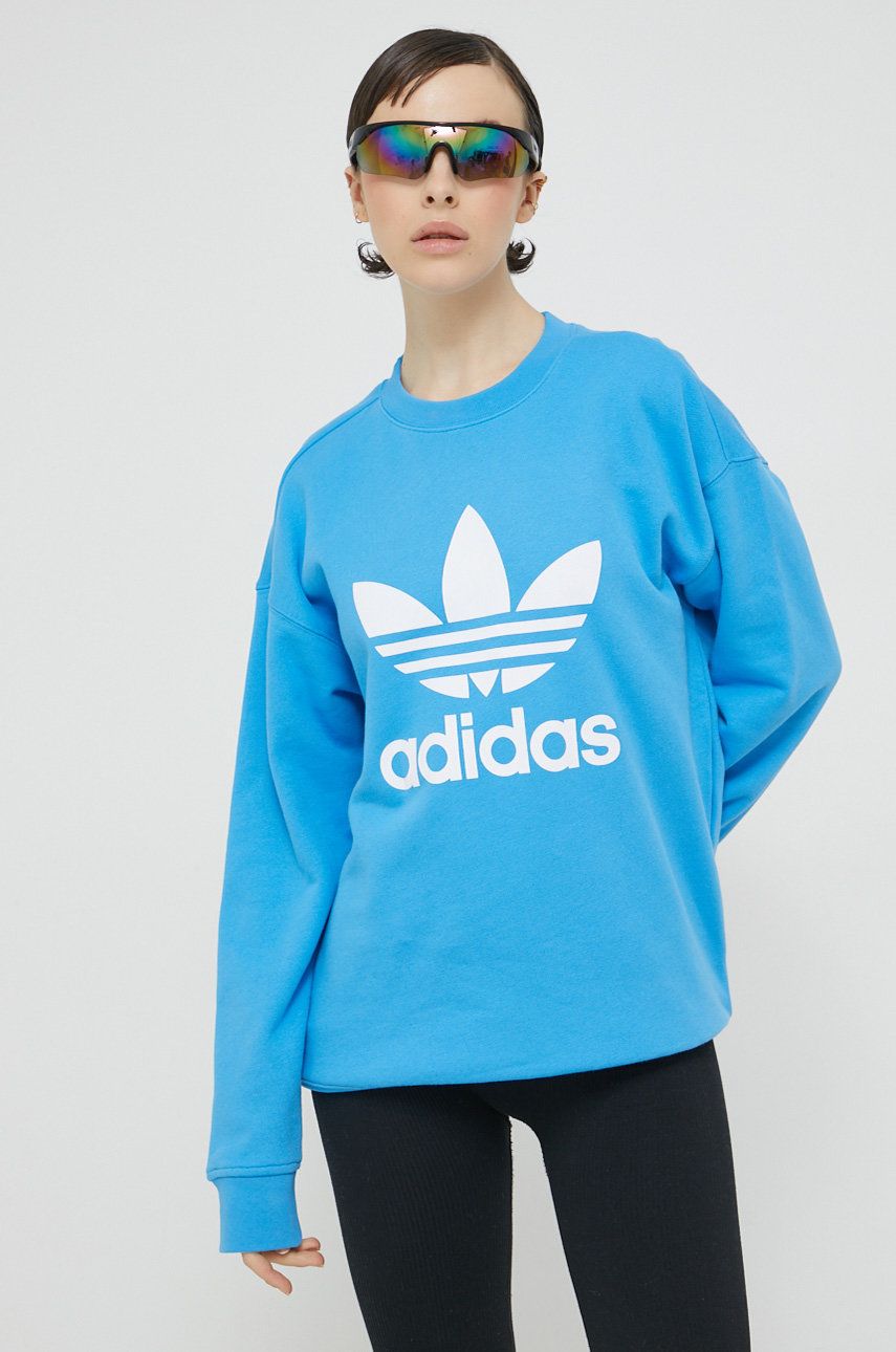 Adidas Originals Hanorac De Bumbac Femei, , Cu Imprimeu