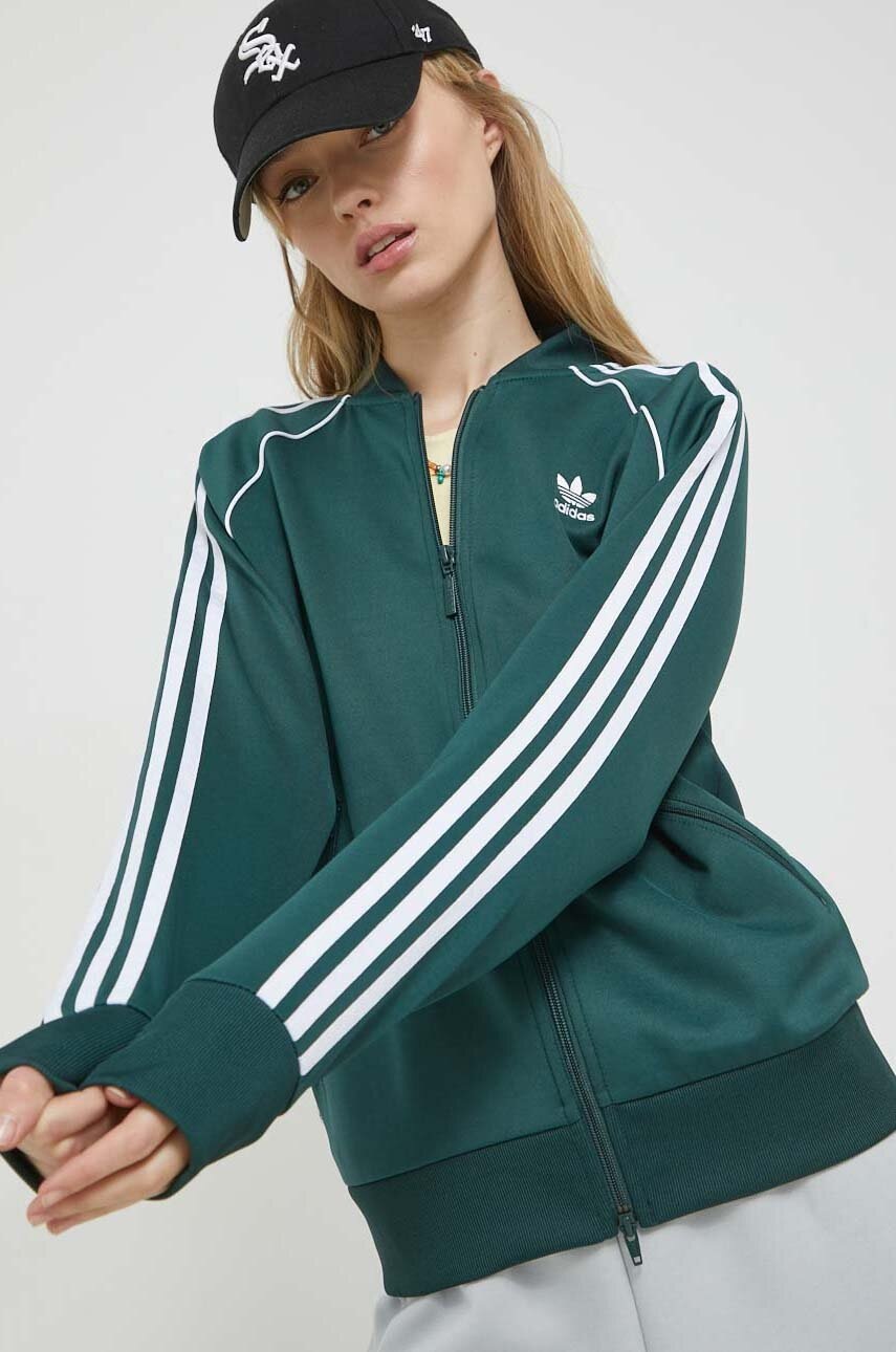 

Кофта adidas Originals жіноча колір зелений з аплікацією
