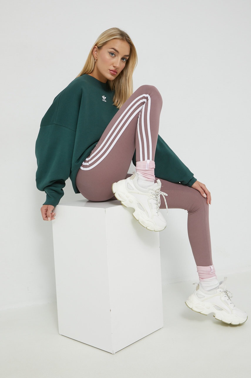 

Кофта adidas Originals жіноча колір зелений однотонна