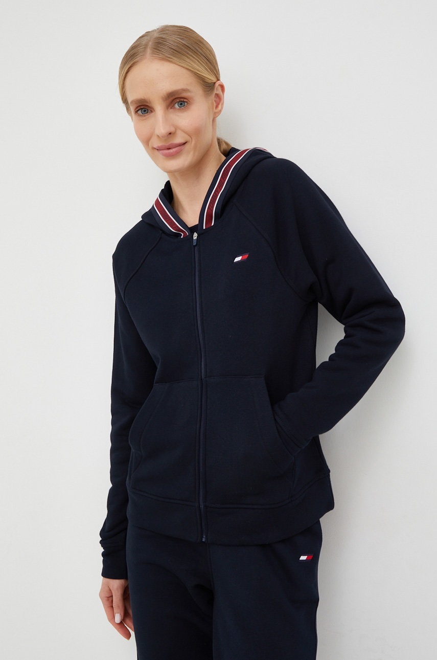 

Суичър Tommy Hilfiger в тъмносиньо с качулка с апликация, Тъмносин