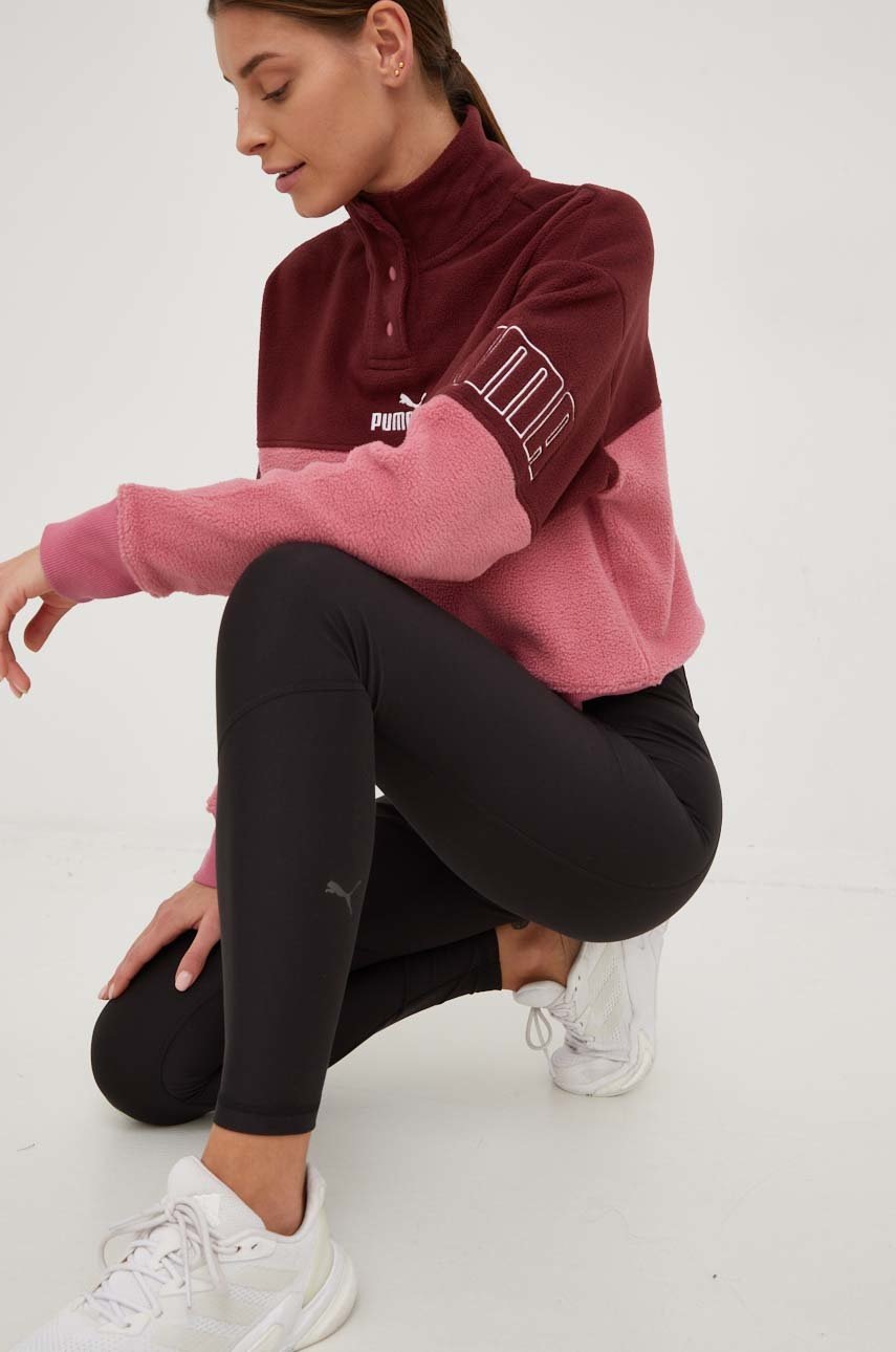 

Суичър Puma в лилаво с десен, Виолетов