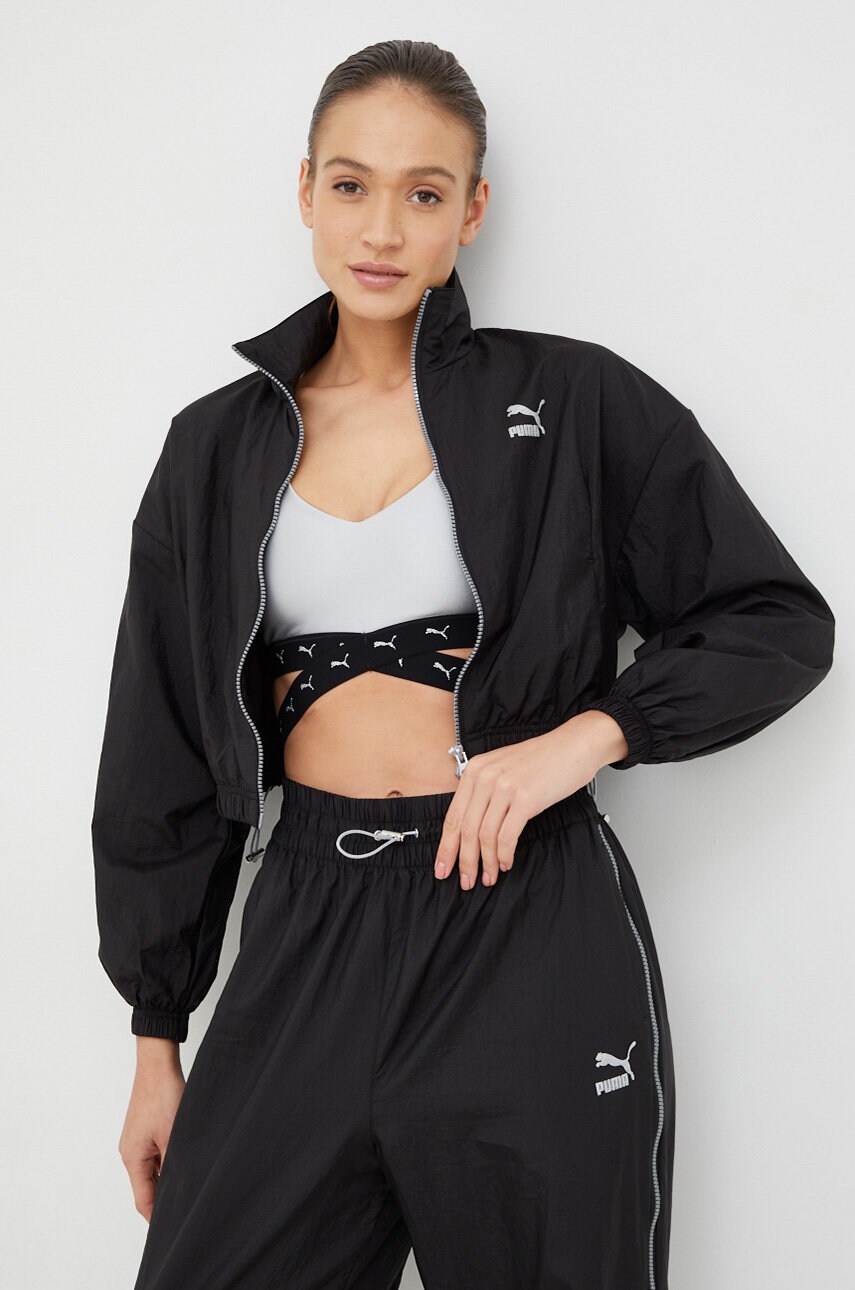 Puma Bluza Femei, Culoarea Negru, Neted