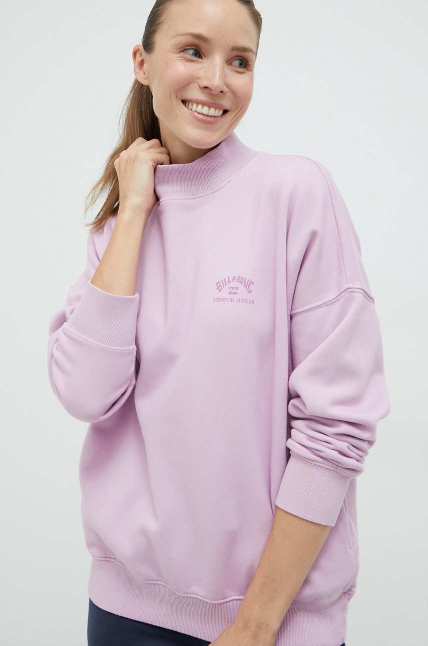 

Кофта Billabong жіноча колір рожевий однотонна
