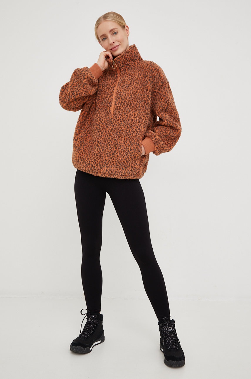 

Кофта Billabong жіноча колір коричневий візерунок