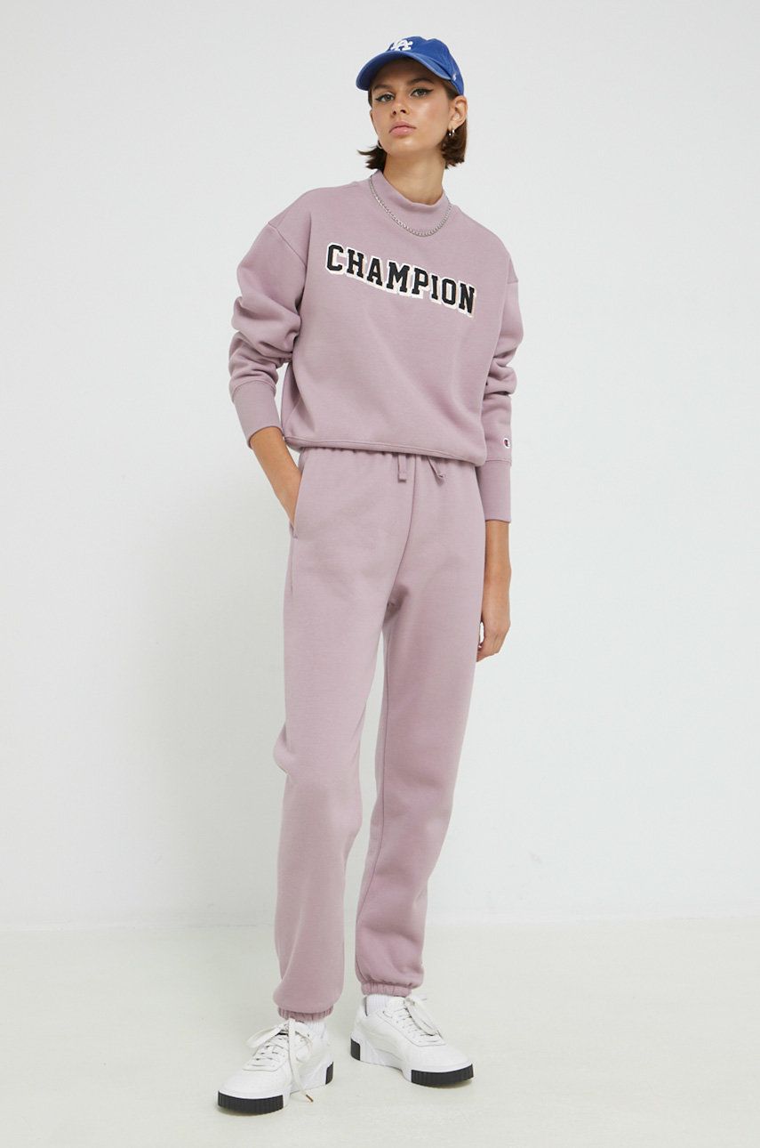 Champion bluza damska kolor fioletowy gładka