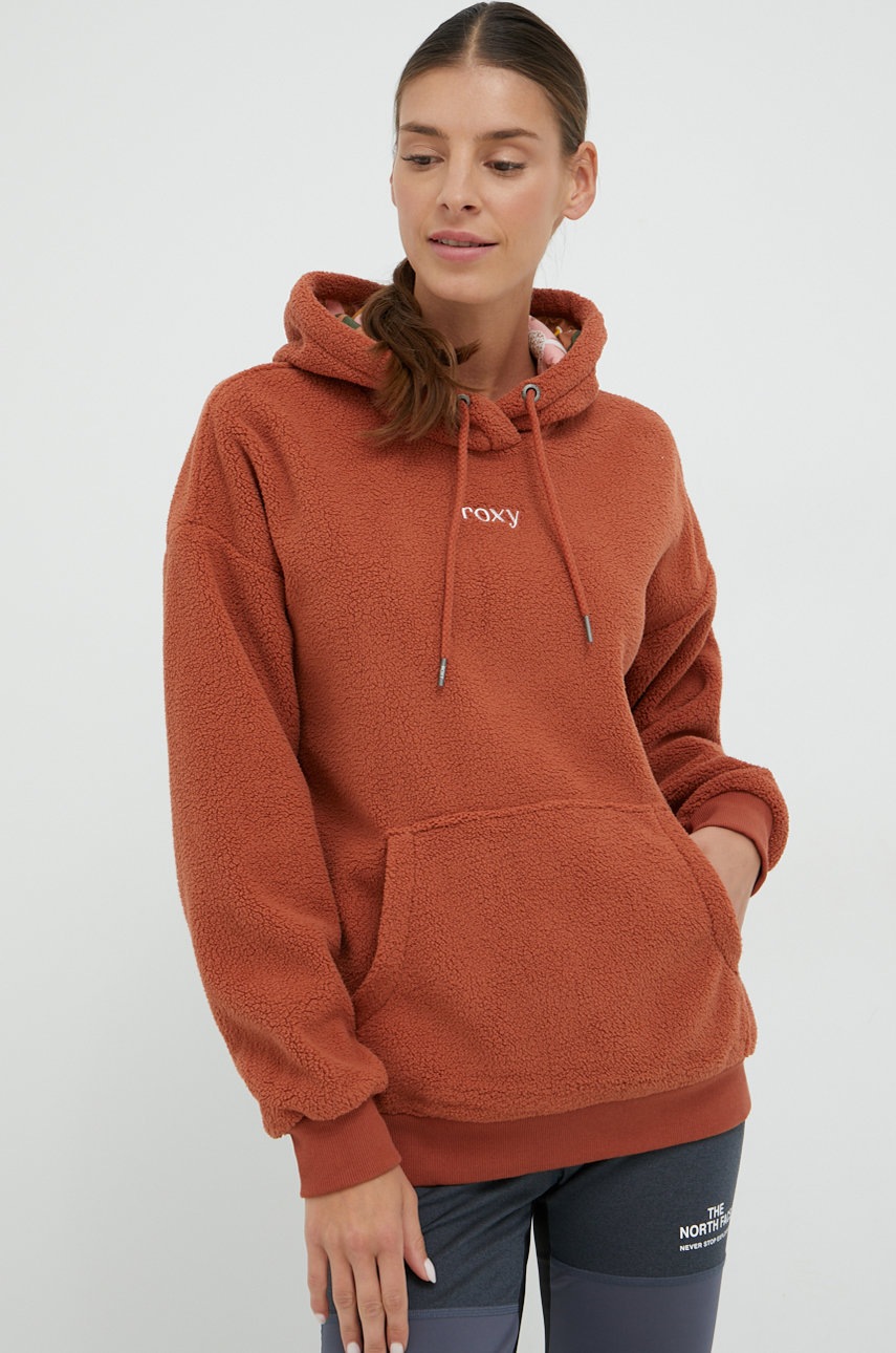 

Кофта Roxy женская цвет коричневый с аппликацией