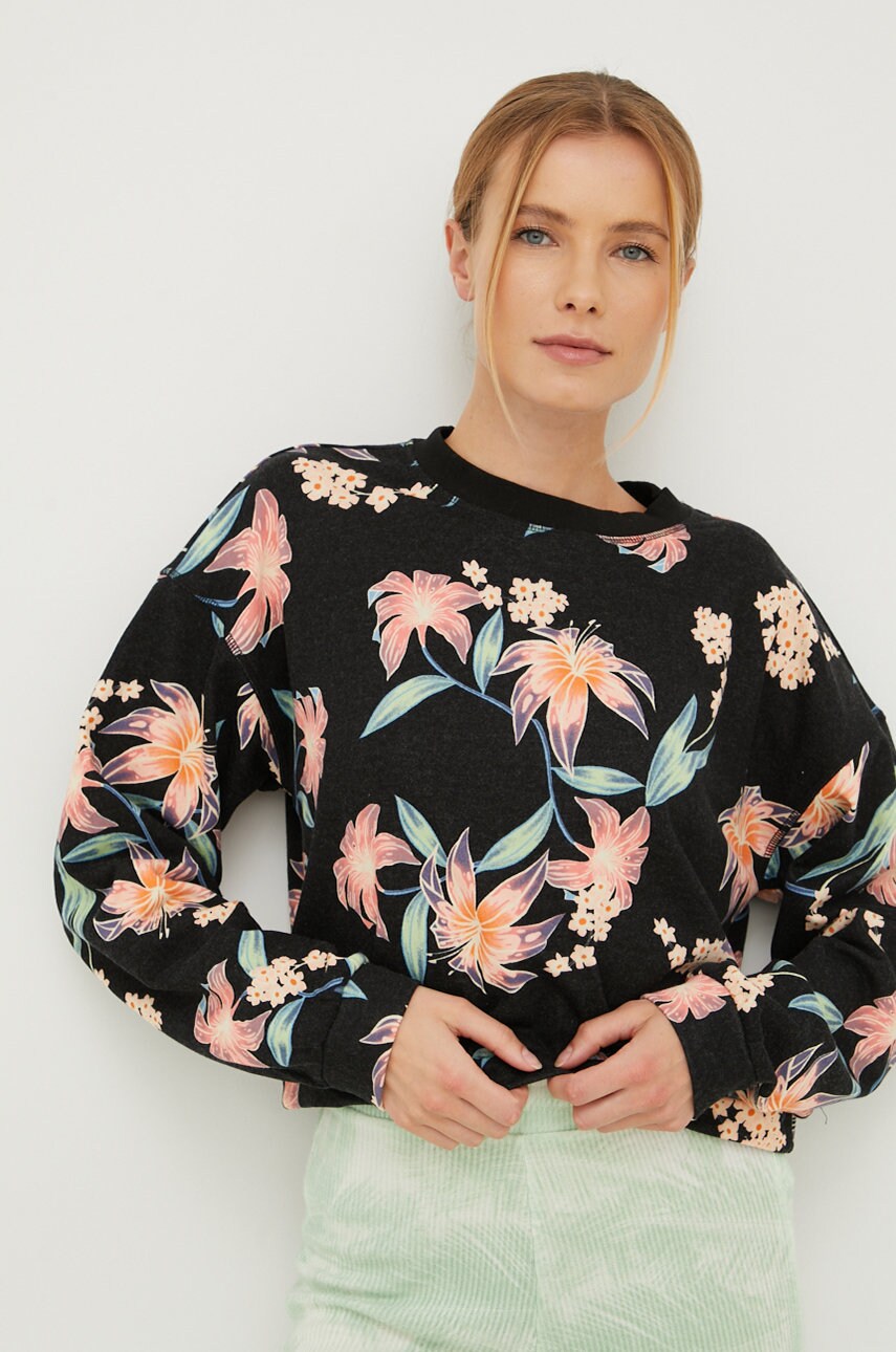 Roxy bluza femei, culoarea negru, modelator