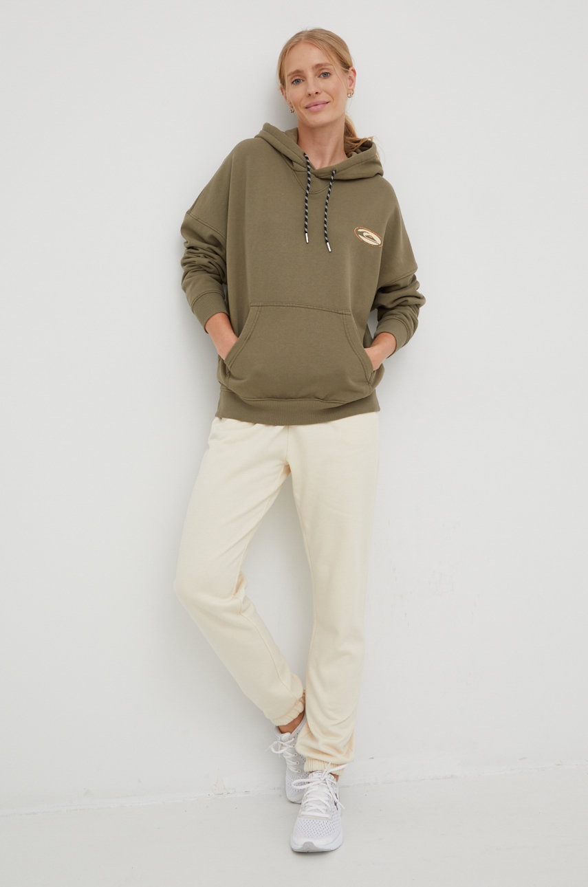 

Кофта Quiksilver женская цвет зелёный однотонная