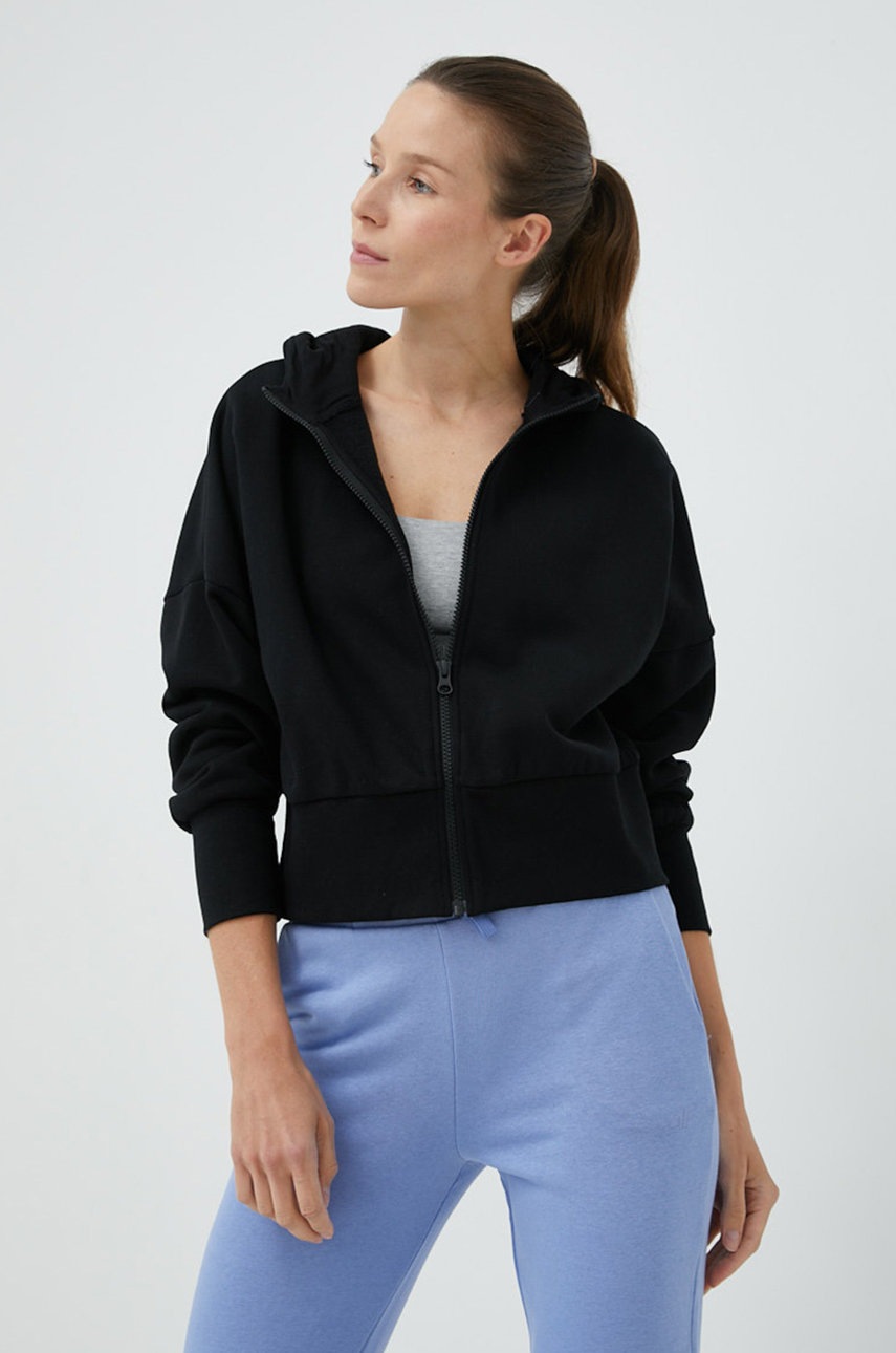 

Спортен суичър 4F в черно с качулка с изчистен дизайн, Черен