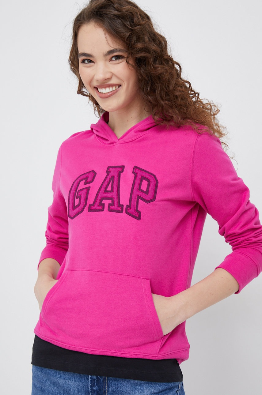 

Суичър GAP в розово с апликация, Розов