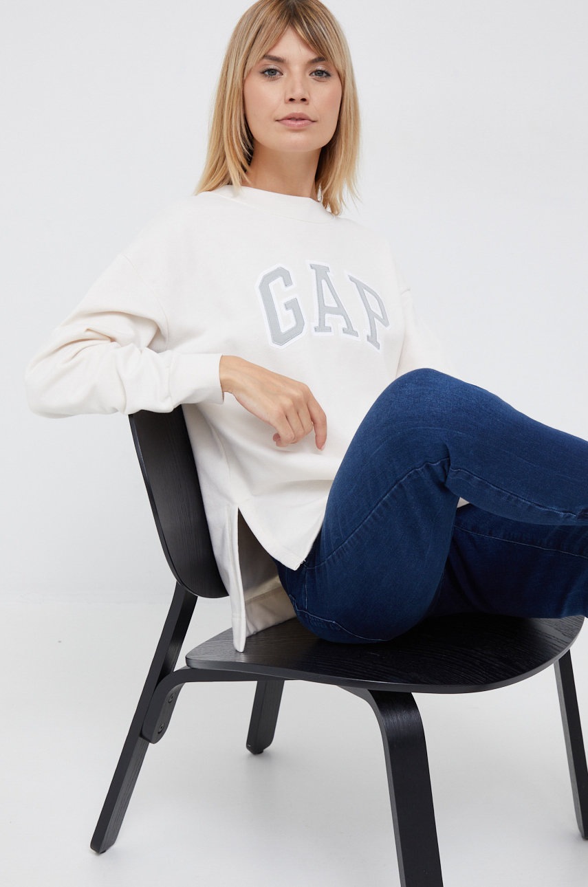 

Суичър GAP в бежово с апликация, Бял