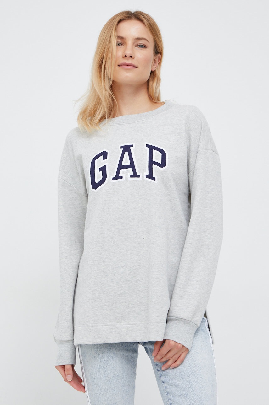 

Суичър GAP в сиво с апликация, Сив