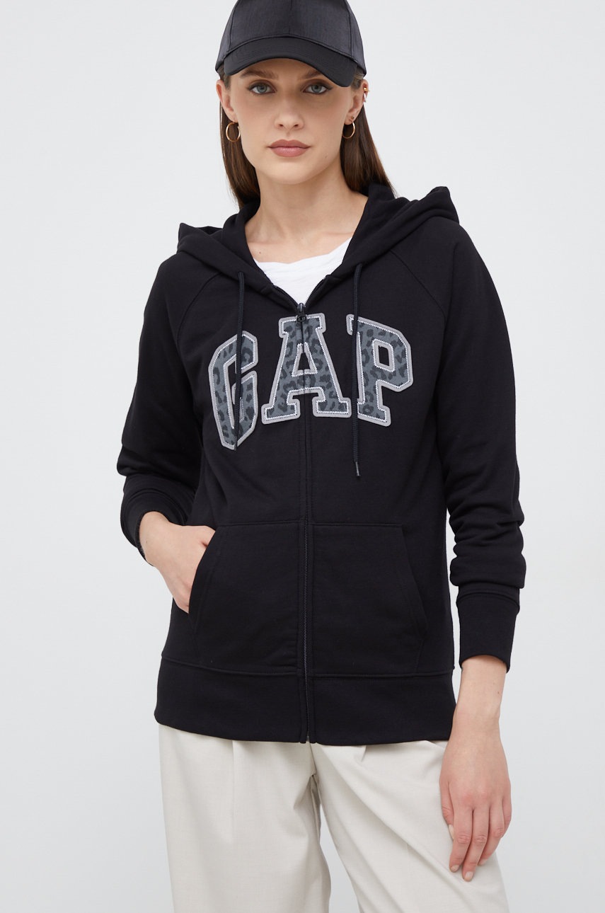 

Суичър GAP в черно с апликация, Черен
