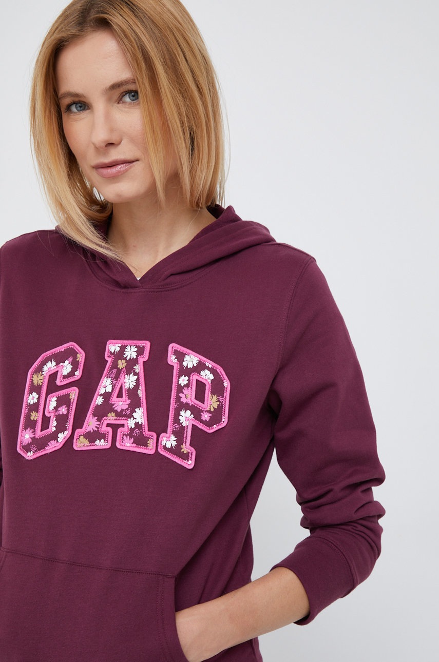 

Суичър GAP в бордо с апликация