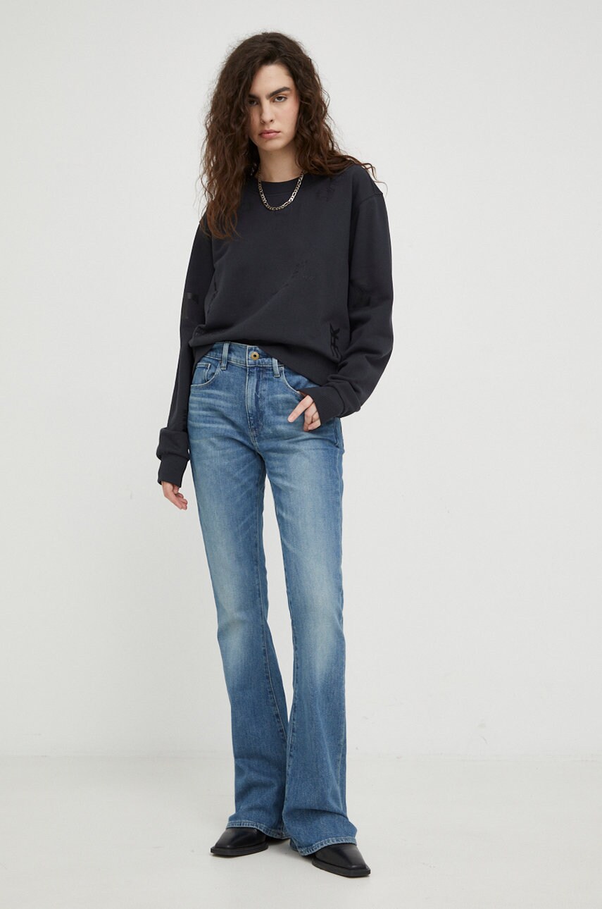 

Кофта G-Star Raw женская цвет чёрный с аппликацией