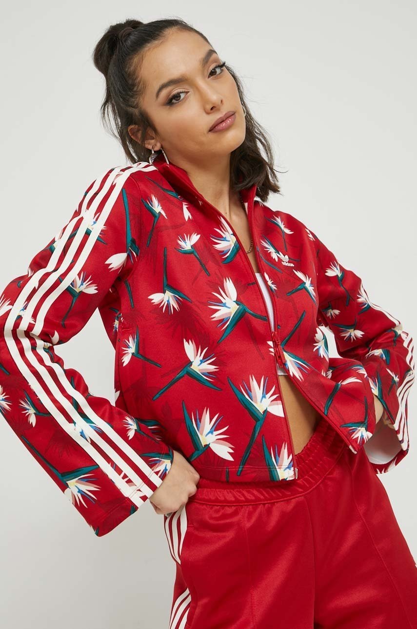 

Кофта adidas Originals X Thebe Magugu женская цвет красный узор