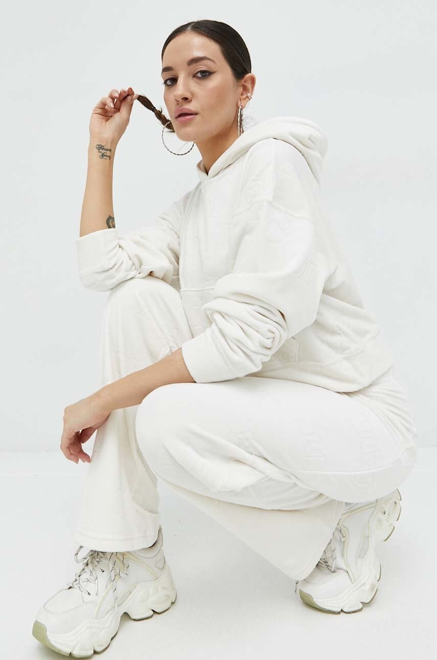 

Кофта Juicy Couture Mariah жіноча колір бежевий з капюшоном однотонна