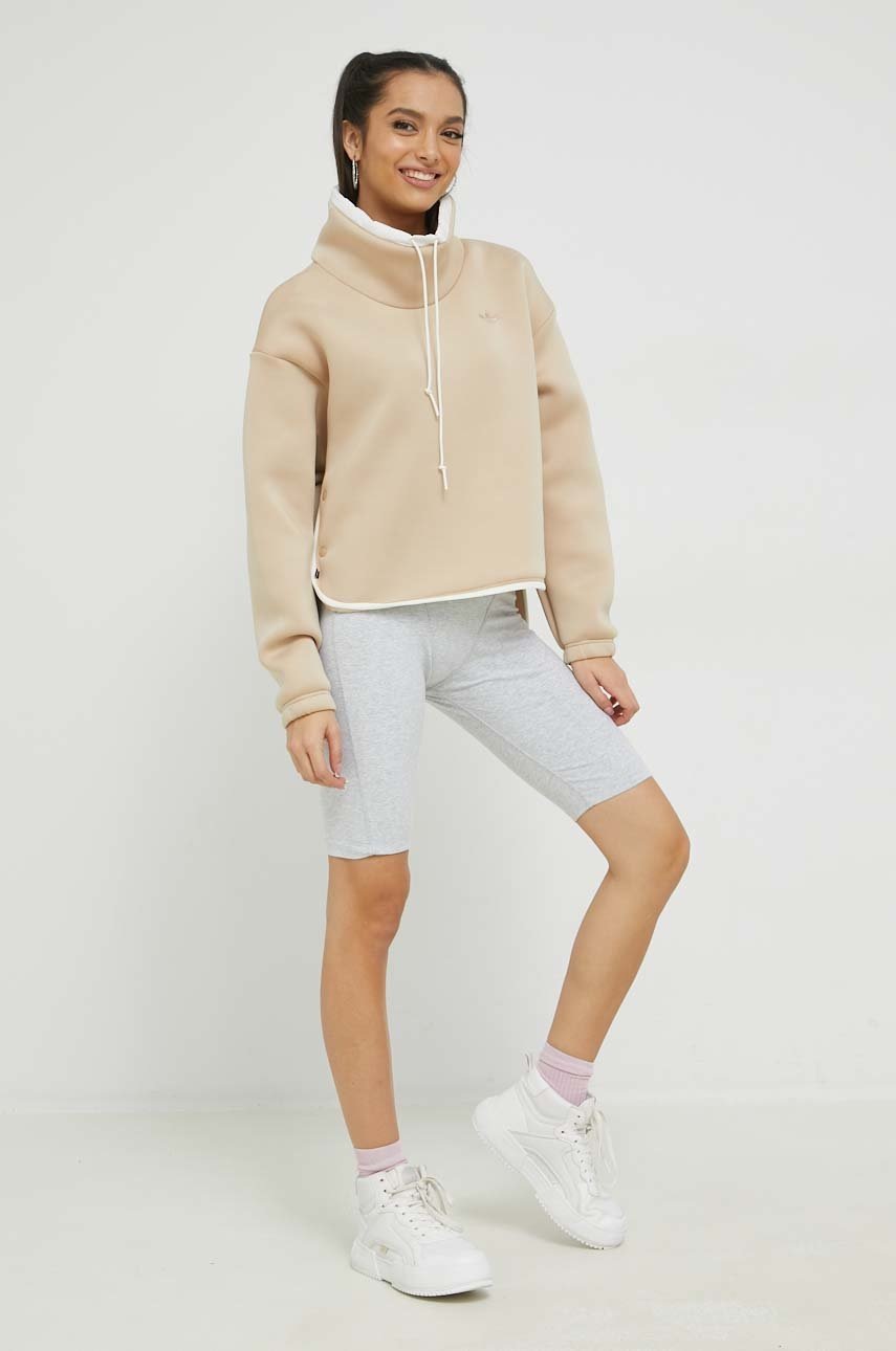 

Кофта adidas Originals женская цвет бежевый однотонная