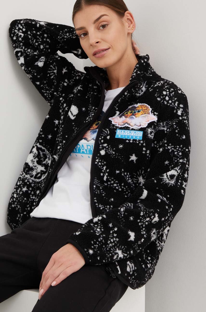

Суичър Napapijri X Fiorucci в черно с десен, Черен