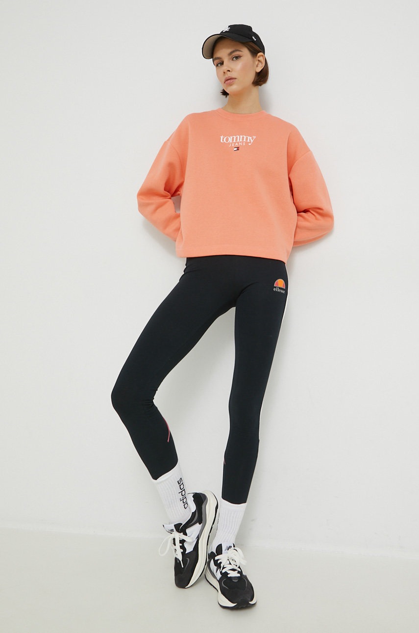 

Кофта Tommy Jeans жіноча колір помаранчевий з аплікацією