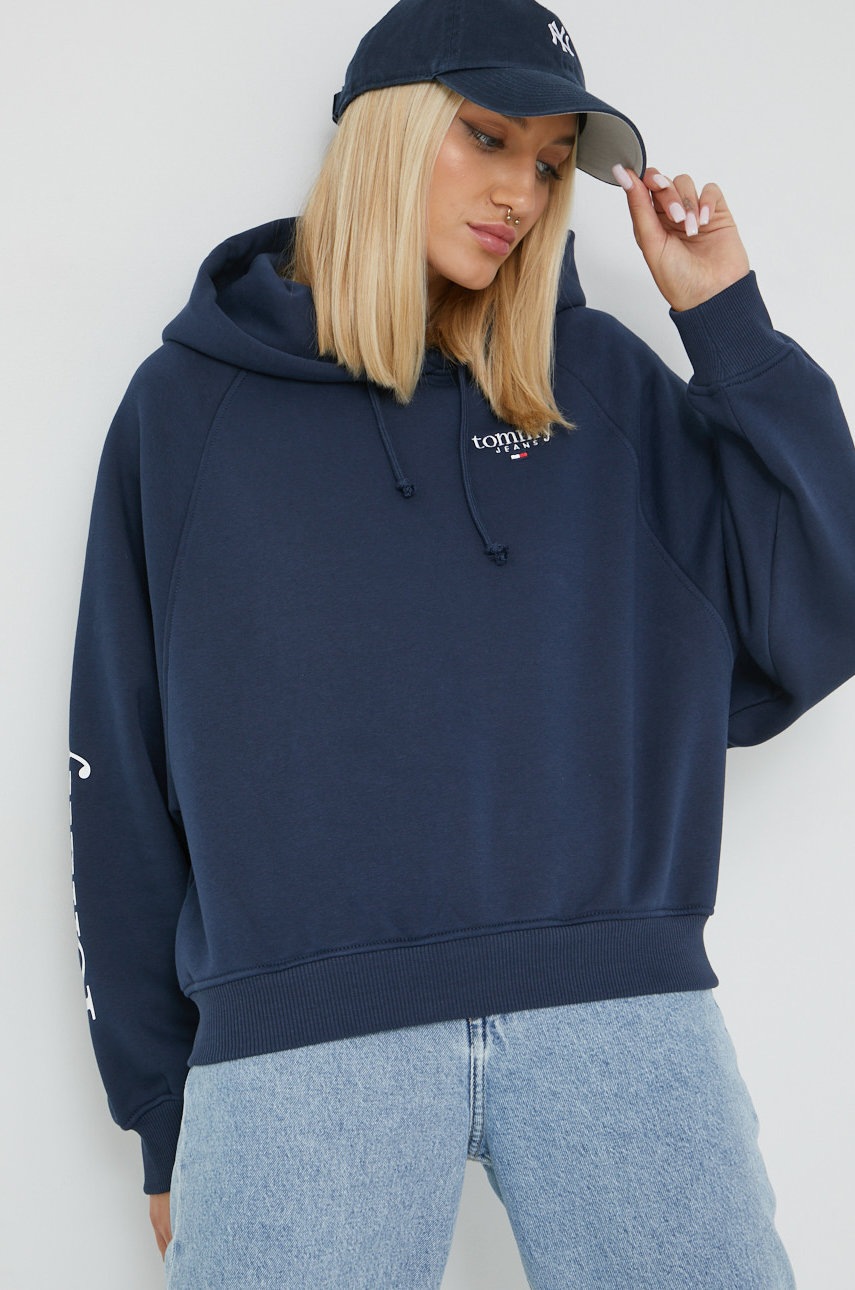 

Кофта Tommy Jeans жіноча колір синій однотонна