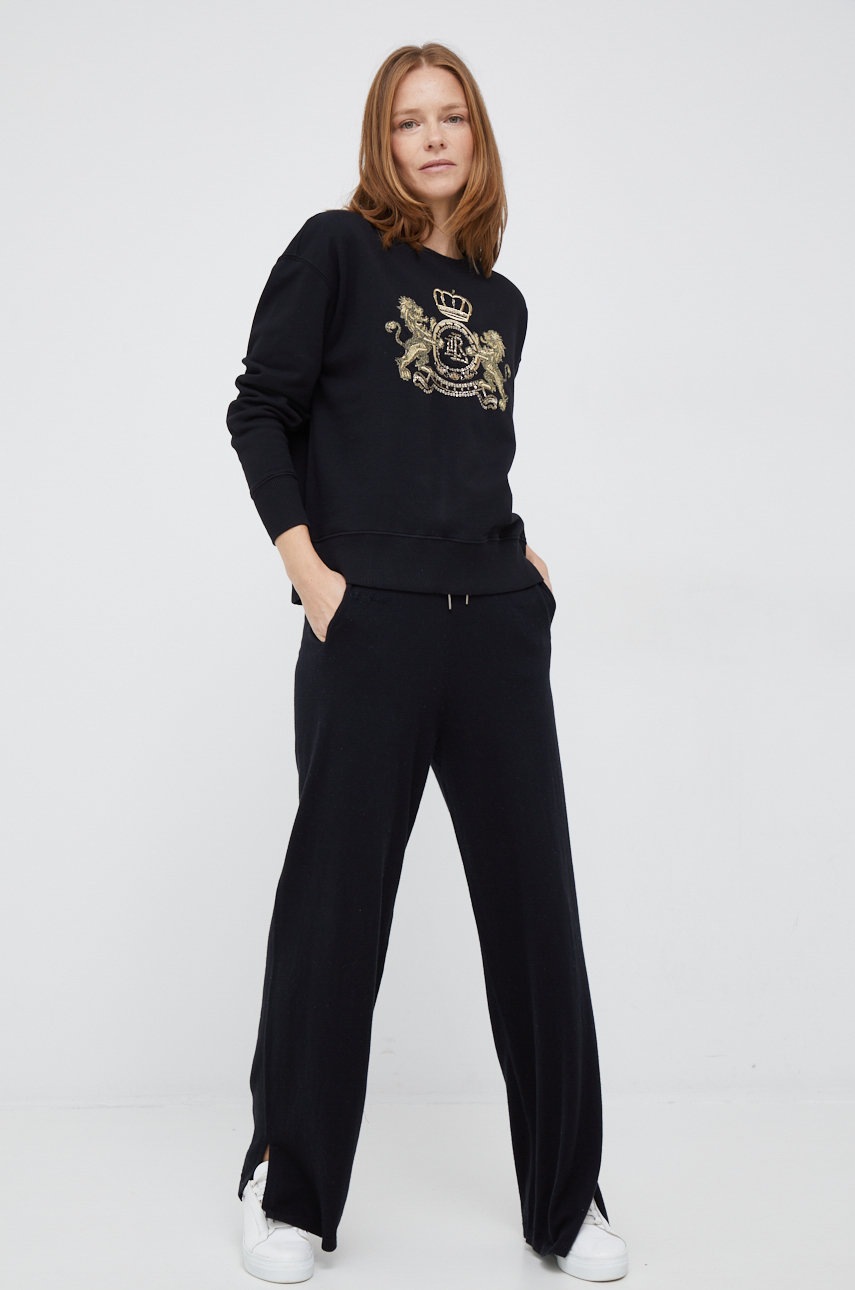 

Кофта Lauren Ralph Lauren женская цвет чёрный с аппликацией
