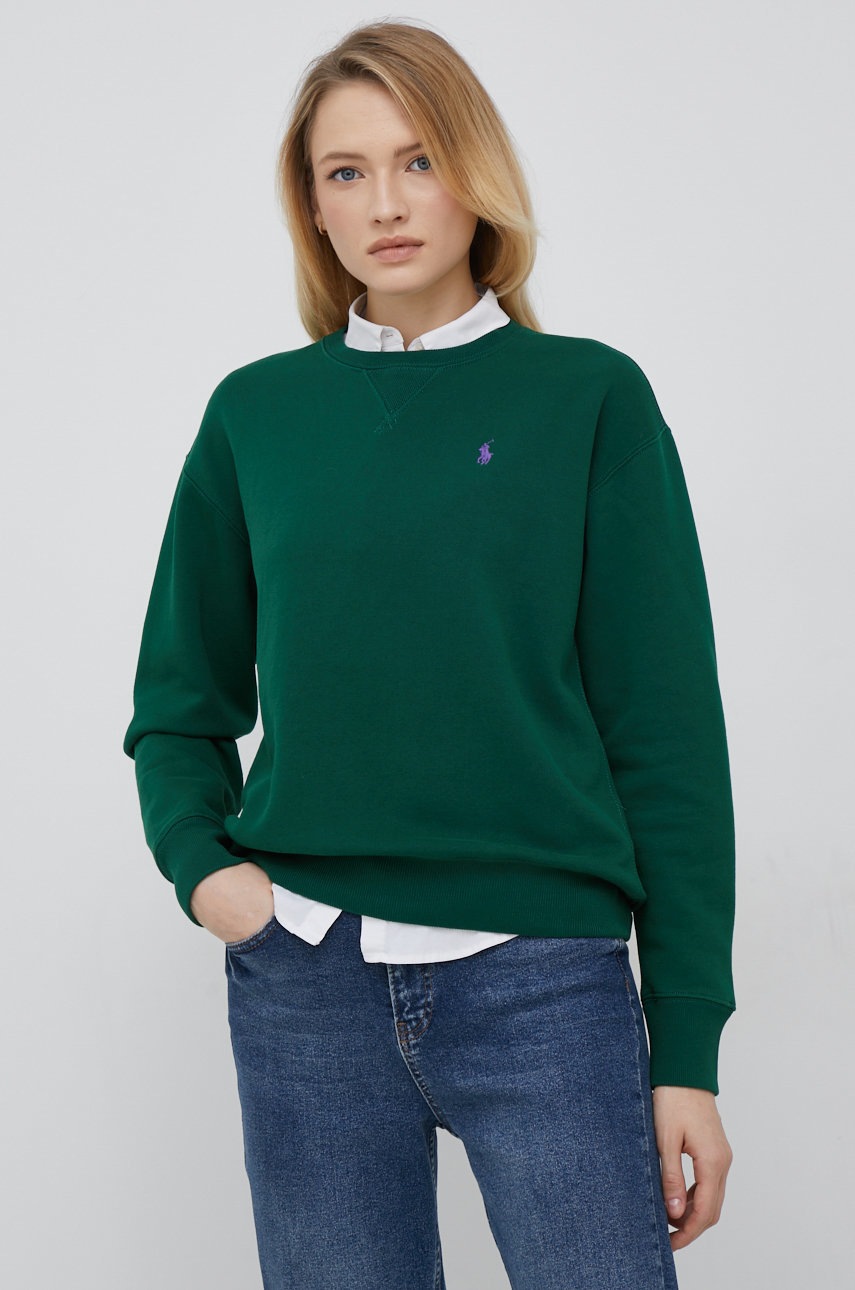 

Суичър Polo Ralph Lauren в зелено с изчистен дизайн, Зелен