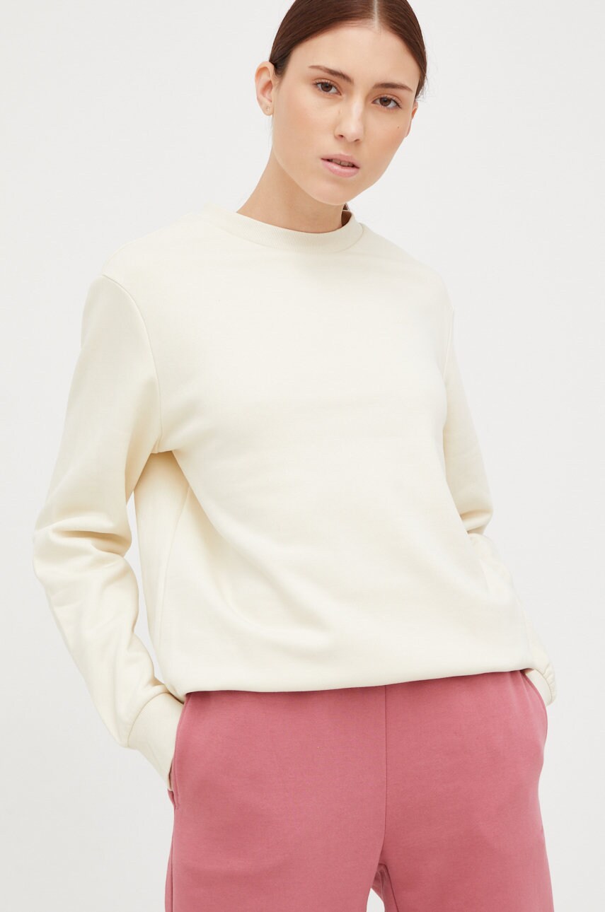 Outhorn bluza femei, culoarea bej, neted