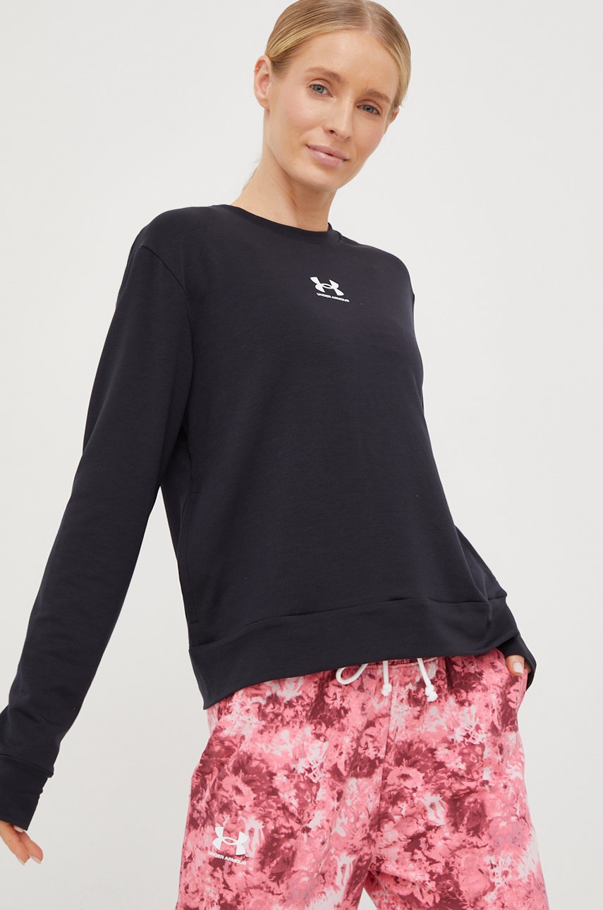 Under Armour bluza treningowa Rival damska kolor czarny gładka