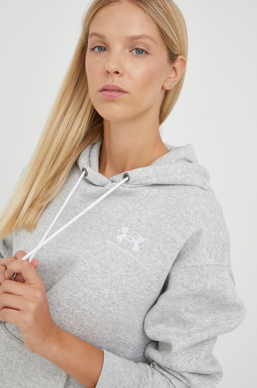 Under Armour bluză femei, culoarea gri, neted 1373033-690