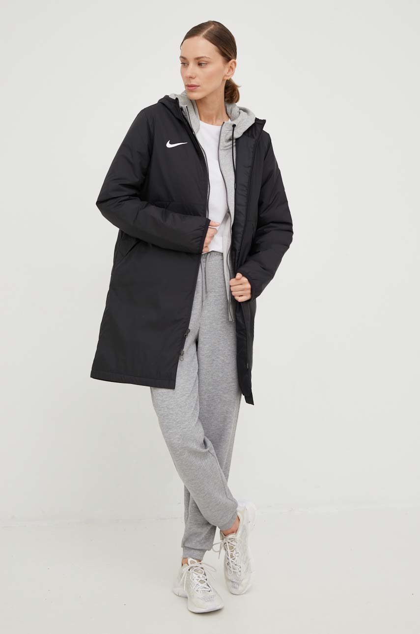 

Кофта Nike жіноча колір сірий з капюшоном меланж