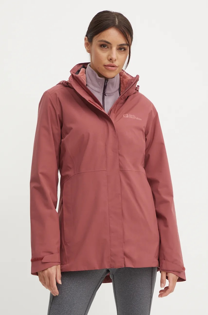 Jack Wolfskin hanorac Taunus culoarea violet, uni 1709532