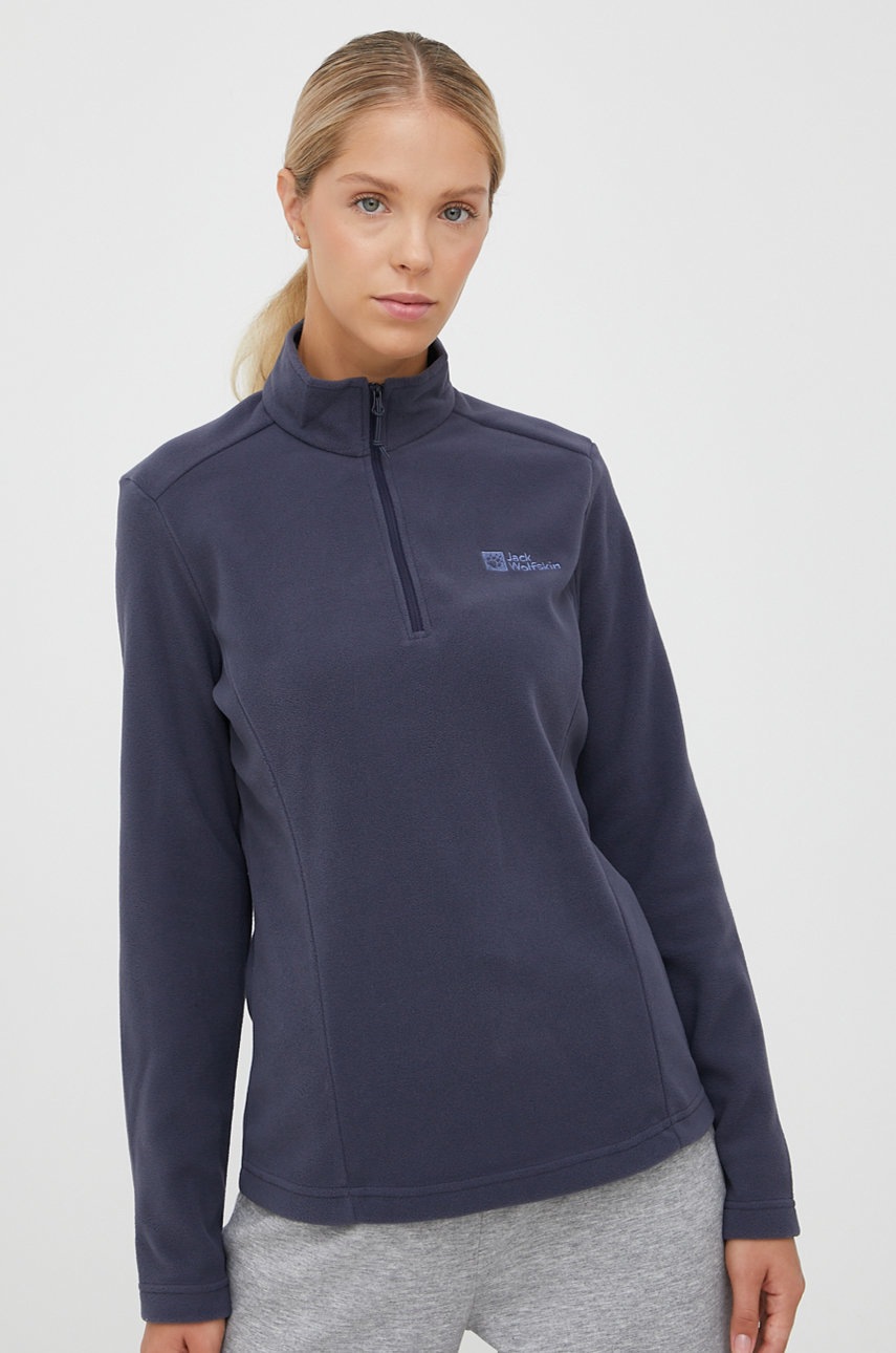 

Спортен суичър Jack Wolfskin Taunus в сиво с изчистен дизайн, Тъмносин