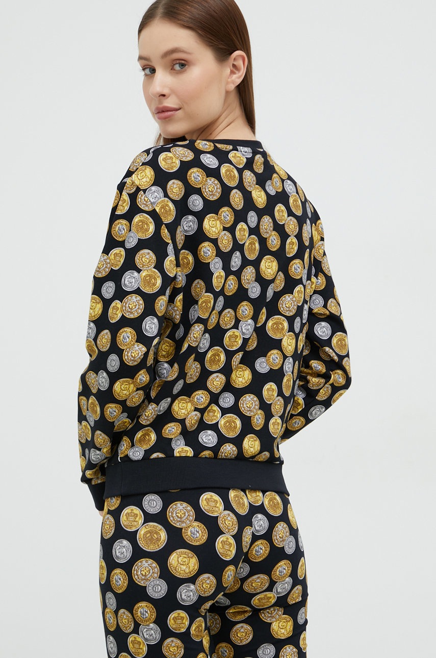 Μπλούζα Moschino Underwear χρώμα: μαύρο, φωτογραφία