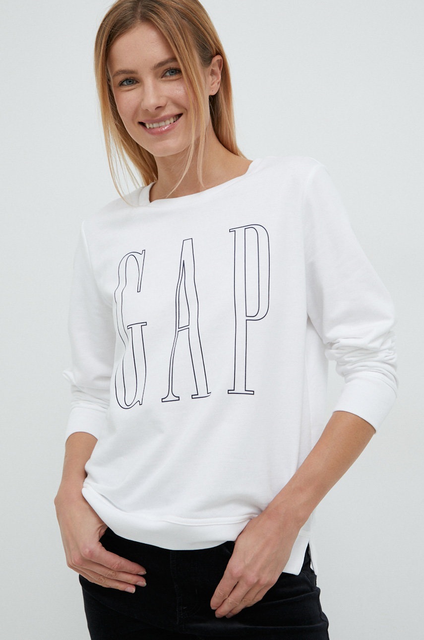 

Суичър GAP в бяло с принт, Бял