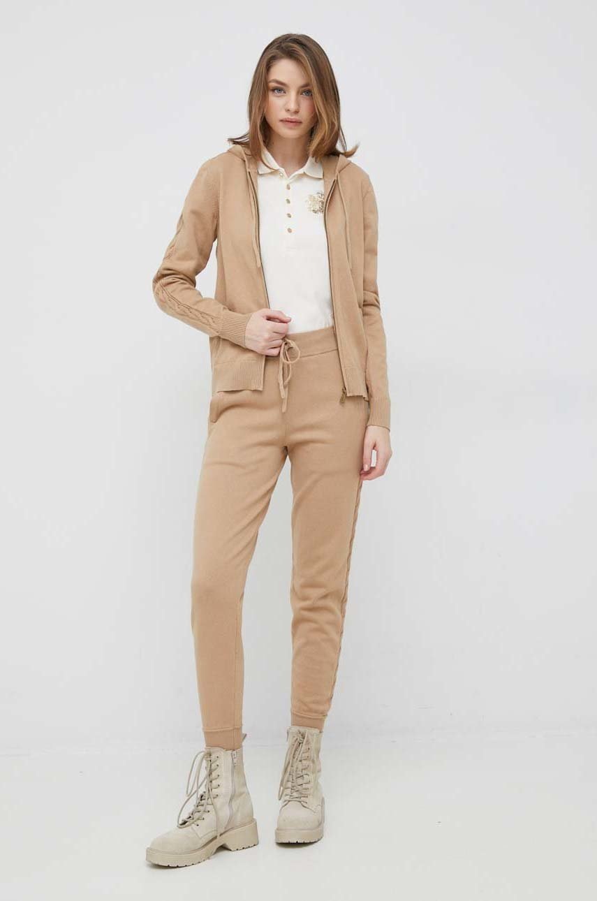 

Кардиган с примесью кашемира Lauren Ralph Lauren женская цвет бежевый