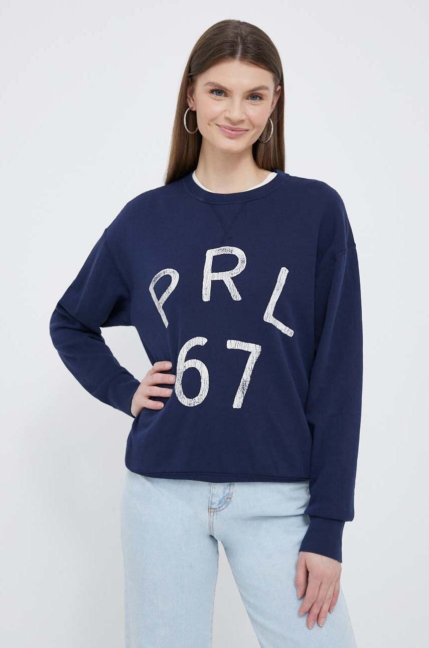 

Кофта Polo Ralph Lauren жіноча колір синій з принтом
