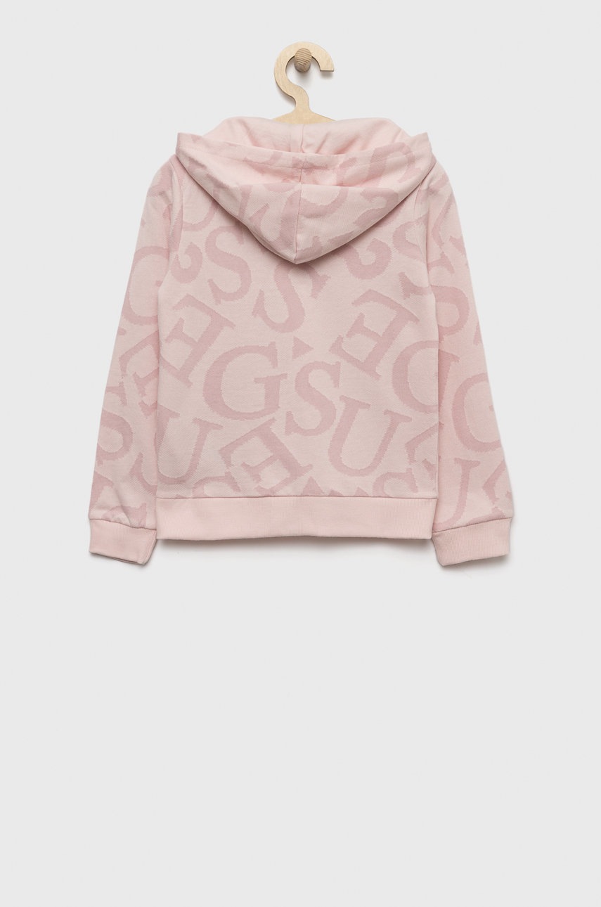 

Детская хлопковая кофта Guess цвет розовый узор