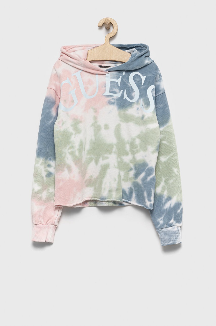 

Детски памучен суичър Guess с принт, Многоцветен