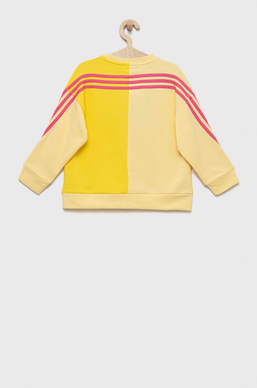 

Дитяча кофта adidas Performance колір жовтий з аплікацією