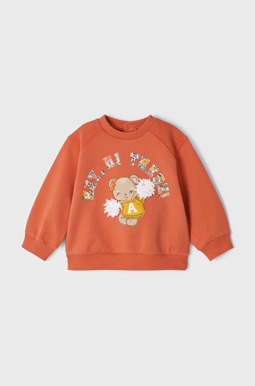 Mayoral bluza copii culoarea portocaliu, cu imprimeu