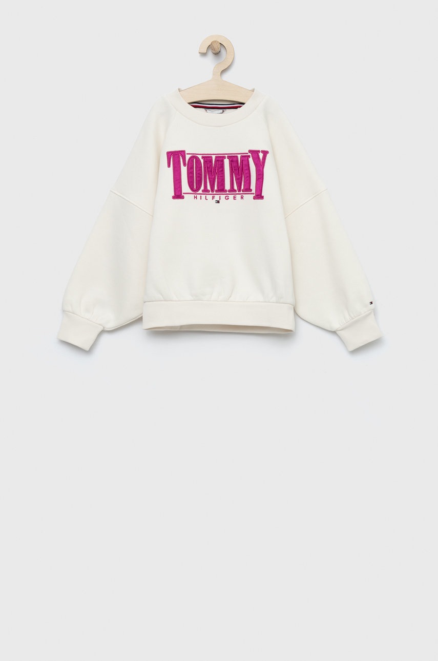 

Дитяча кофта Tommy Hilfiger колір бежевий з аплікацією