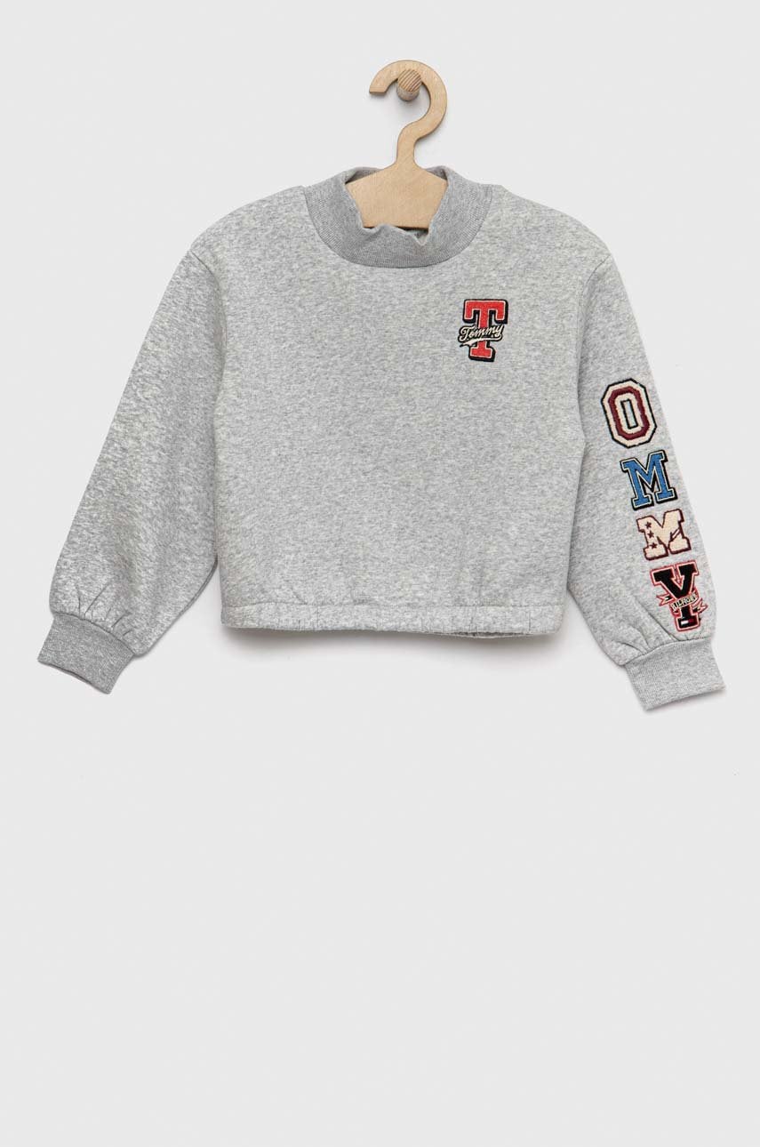 Детская кофта Tommy Hilfiger цвет серый меланж Детская кофта Tommy Hilfiger цвет серый меланж